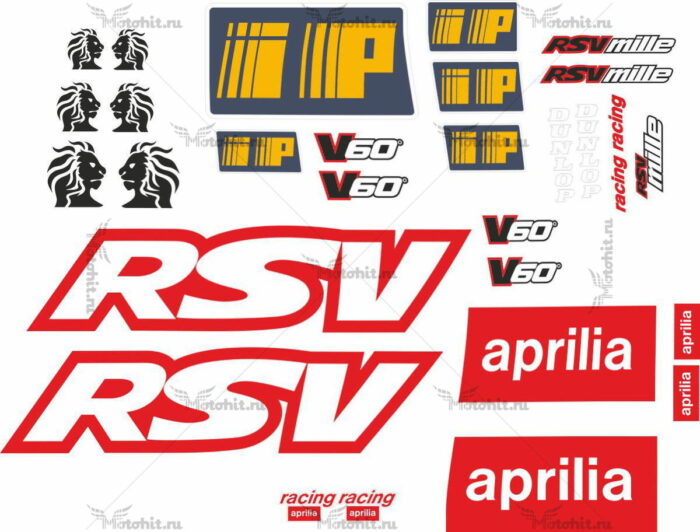 Комплект наклеек Aprilia RSV-MILLE-2