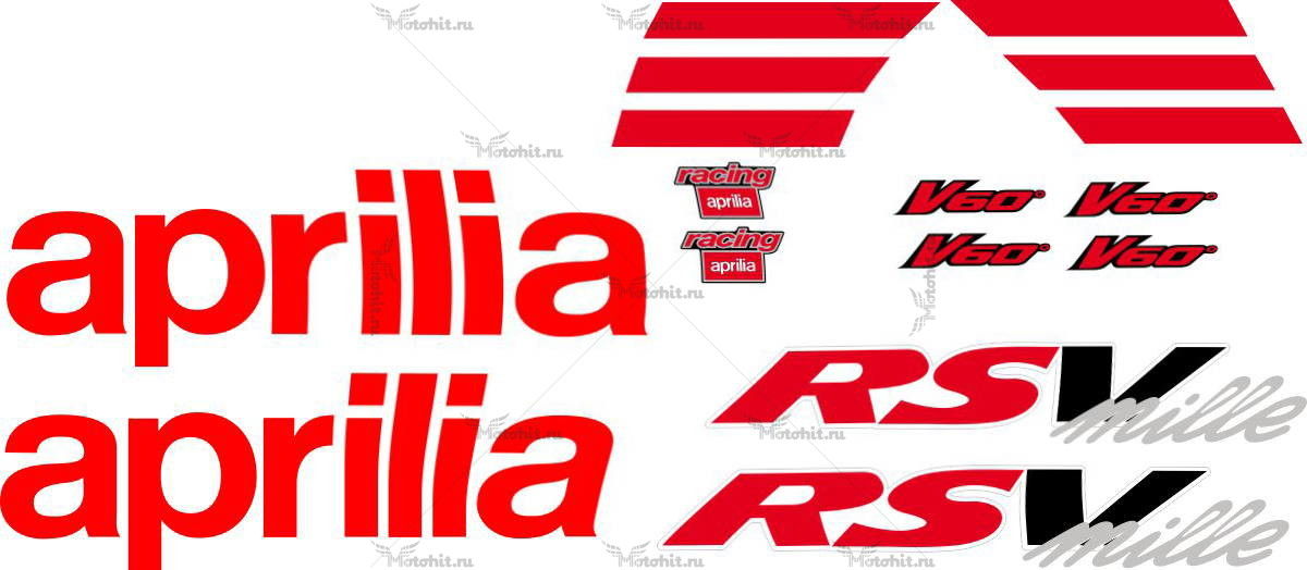 Комплект наклеек Aprilia RSV-MILLE 2000