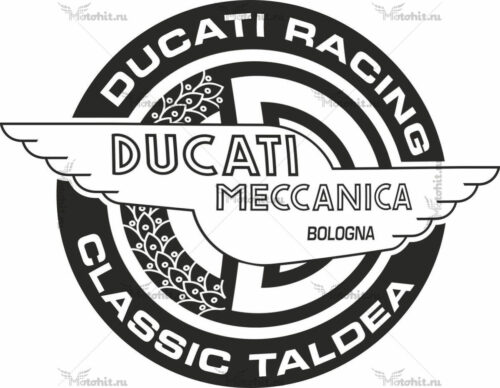 Наклейка DUCATI RACING-CLASSIC-TALDEA-BW
