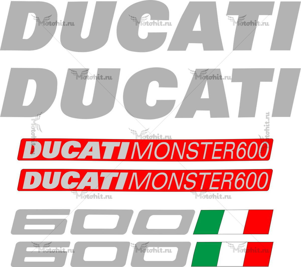 Комплект наклеек DUCATI-600