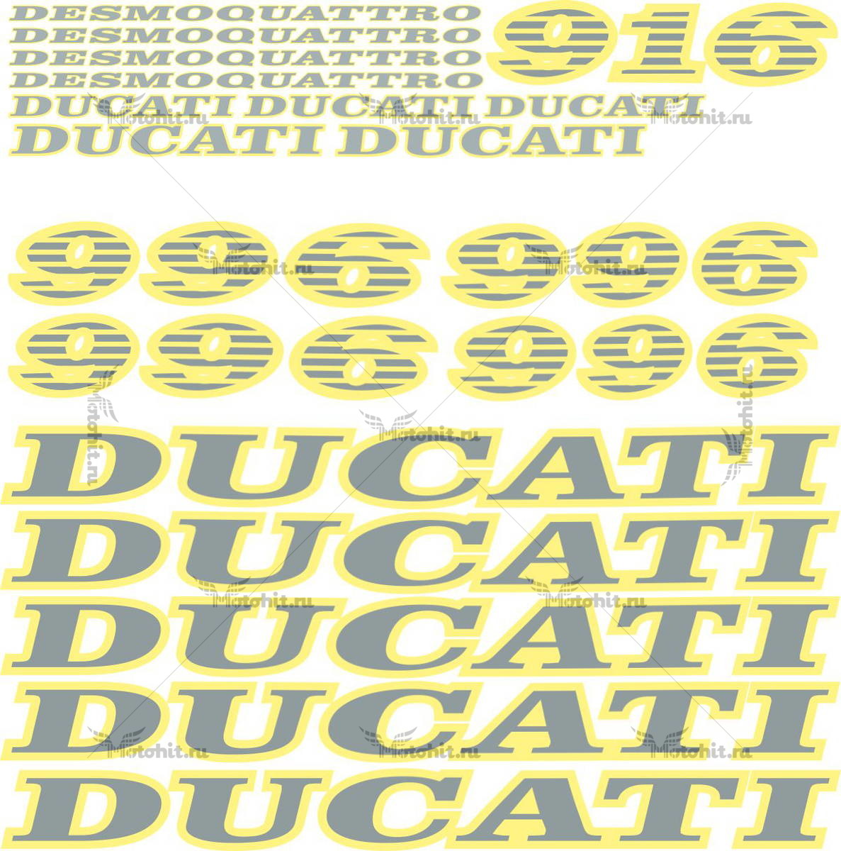 Комплект наклеек DUCATI-916-996