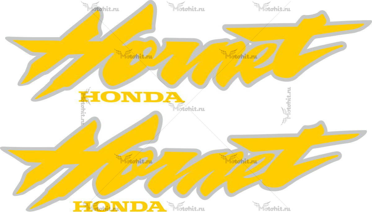 Наклейка Honda HORNET 1998 YELLOW-SILVER