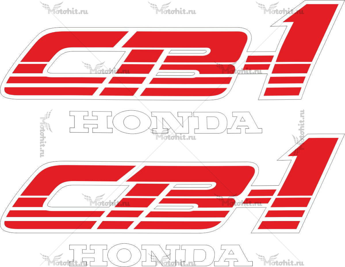 Комплект наклеек Honda CB-1 1989-1991 RED