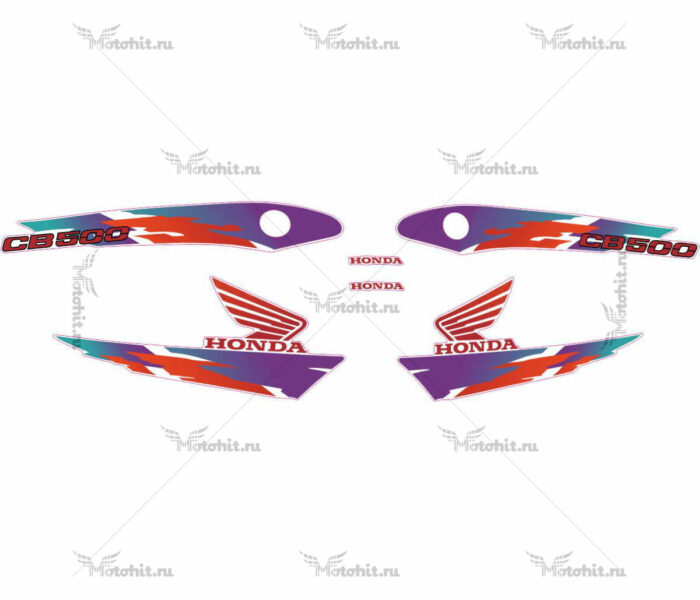 Комплект наклеек Honda CB-500 1998 violet