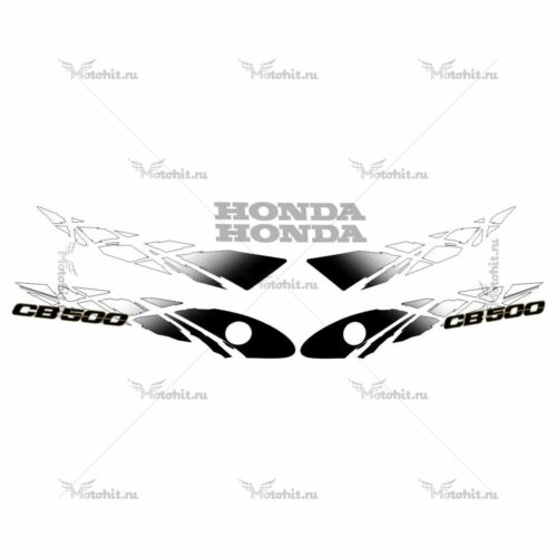 Комплект наклеек Honda CB-500-Е 1993-2003 BLACK-WHITE