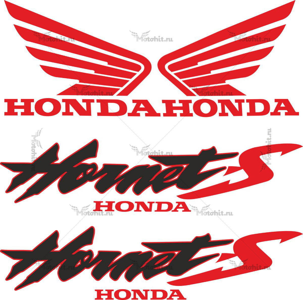 Комплект наклеек Honda CB-600-S HORNET 2000-2003