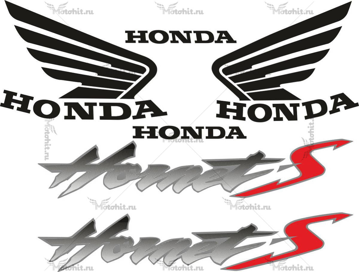 Комплект наклеек Honda CB-600-S HORNET 2000-2003 BLACK