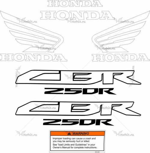 Комплект наклеек Honda CBR-250-RR 2012-2015 FOR-RED