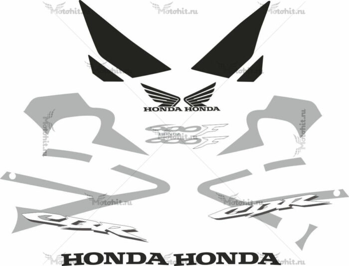 Комплект наклеек Honda CBR-600-F 2006-2007 silver