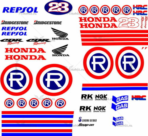 Комплект наклеек Honda CBR-600-F 2006 REPSOL-RETRO