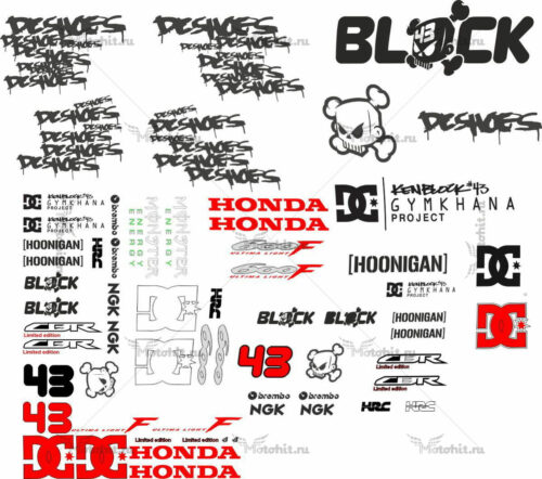 Комплект наклеек Honda CBR-600-F KEN-BLOCK