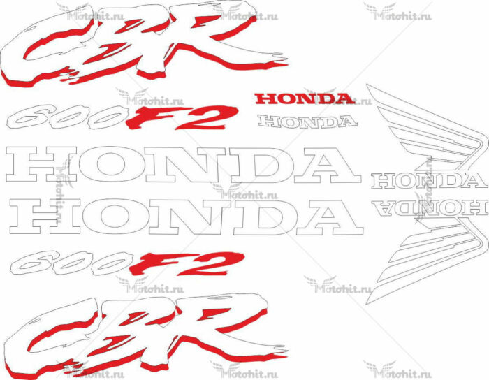 Комплект наклеек Honda CBR-600-F2 1993