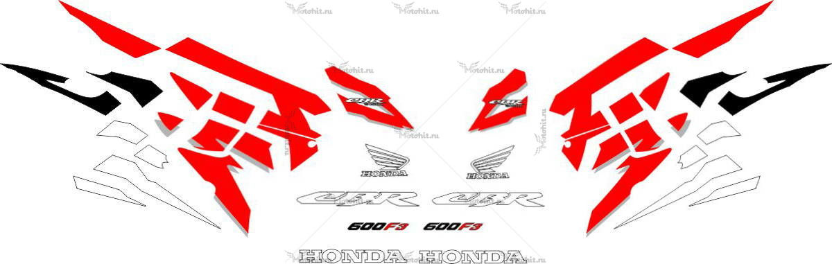 Комплект наклеек Honda CBR-600-F3 1998 FULL