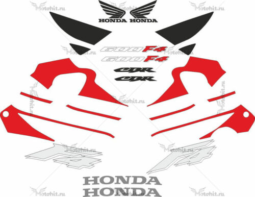 Комплект наклеек Honda CBR-600-F4 1999 RED