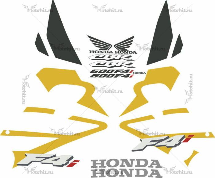 Комплект наклеек Honda CBR-600-F4I 2001-2005 GOLD