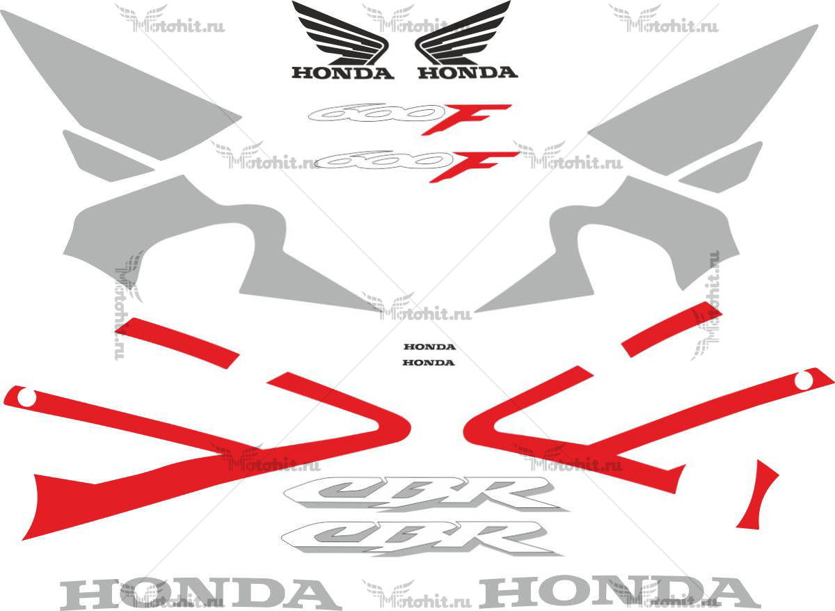 Комплект наклеек Honda CBR-600-F4I 2001-2006