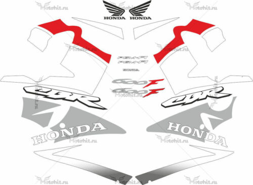 Комплект наклеек Honda CBR-600-F4I 2001-2006 FOR-BLUE-RED