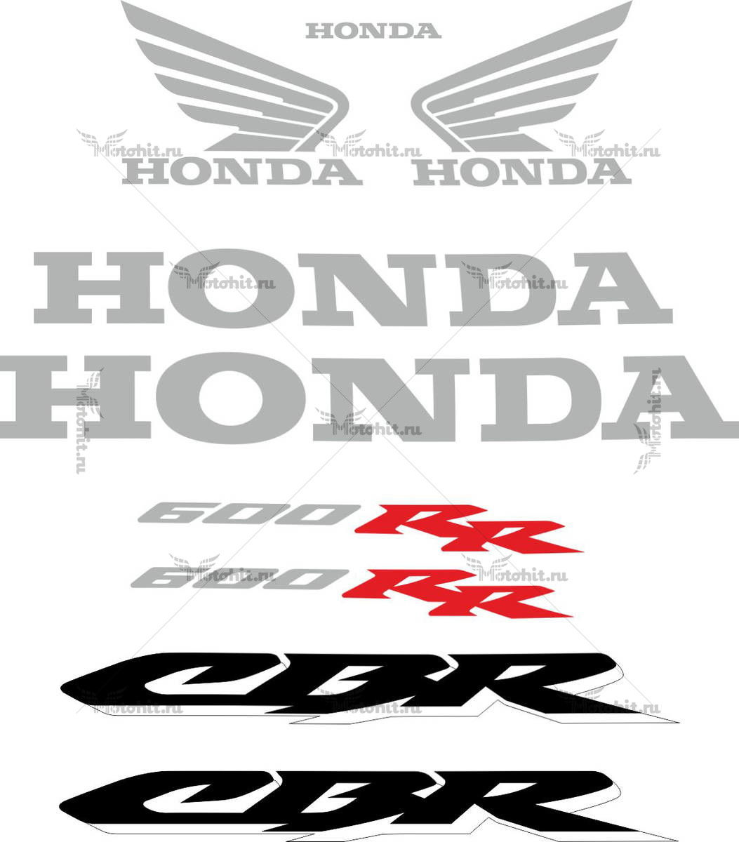Комплект наклеек Honda CBR-600-RR 2003-2004 TXT