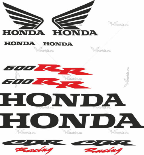 Комплект наклеек Honda CBR-600-RR 2006 4-BLACK