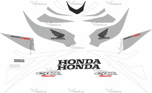 Комплект наклеек Honda CBR-600-RR 2007 SILVER-WHITE