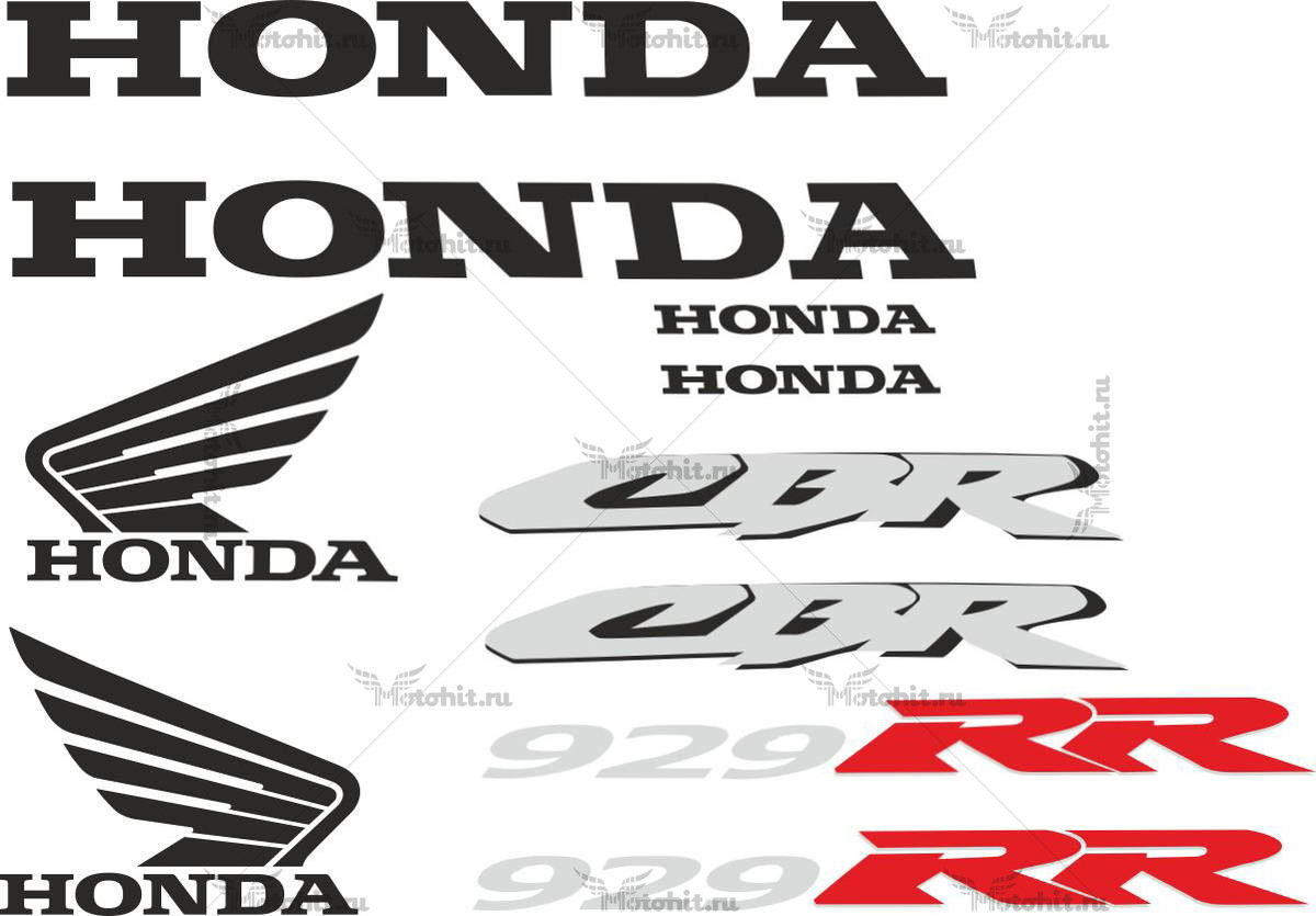 Комплект наклеек Honda CBR-929-RR 2000-2