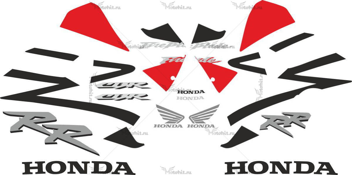 Комплект наклеек Honda CBR-954-RR (29-19)