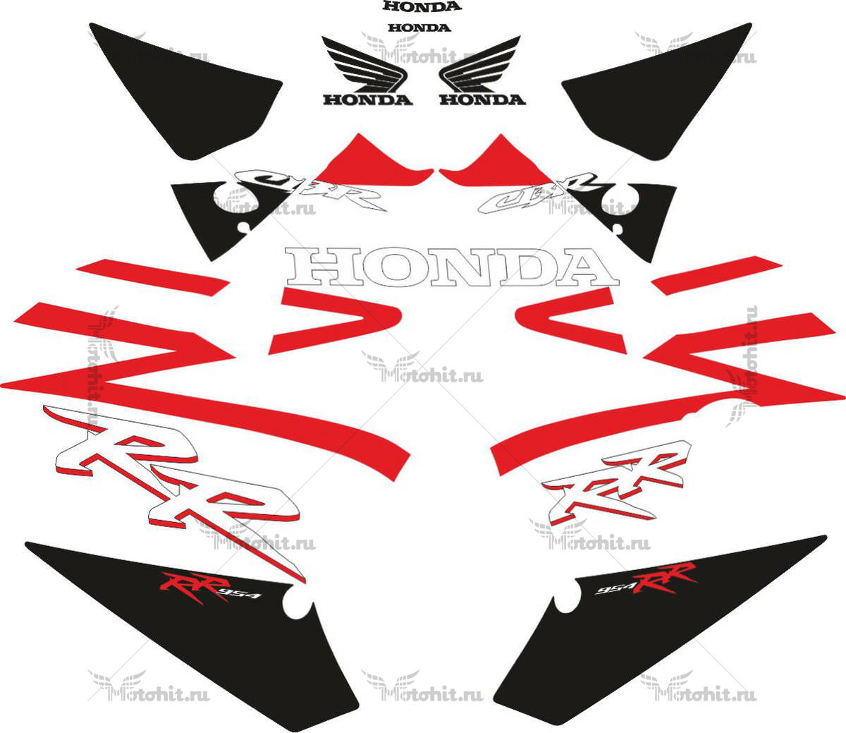 Комплект наклеек Honda CBR-954-RR 2002-2003