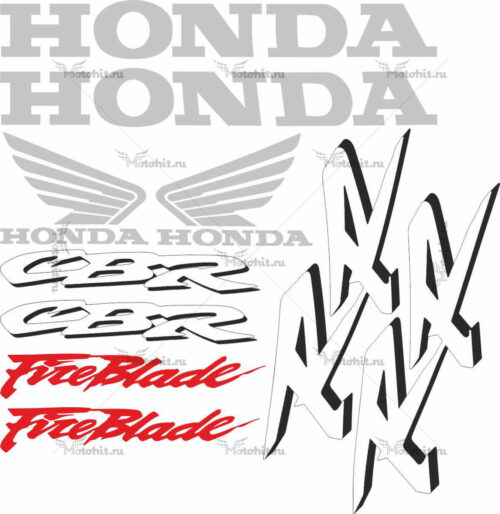 Комплект наклеек Honda CBR-1000-RR 2002 FIREBLADE-WHITE