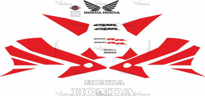 Комплект наклеек Honda CBR-1000-RR 2004-2005 RED