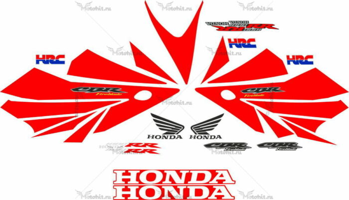 Комплект наклеек Honda CBR-1000-RR 2004 MORE-RED-HRC