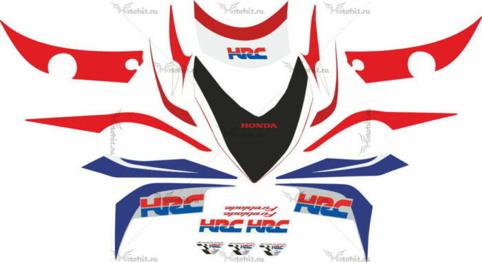 Комплект наклеек Honda CBR-1000-RR 2009 HRC-BLUE-RED