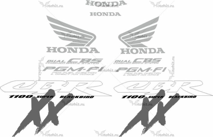 Комплект наклеек Honda CBR-1100-XX 1999-2007