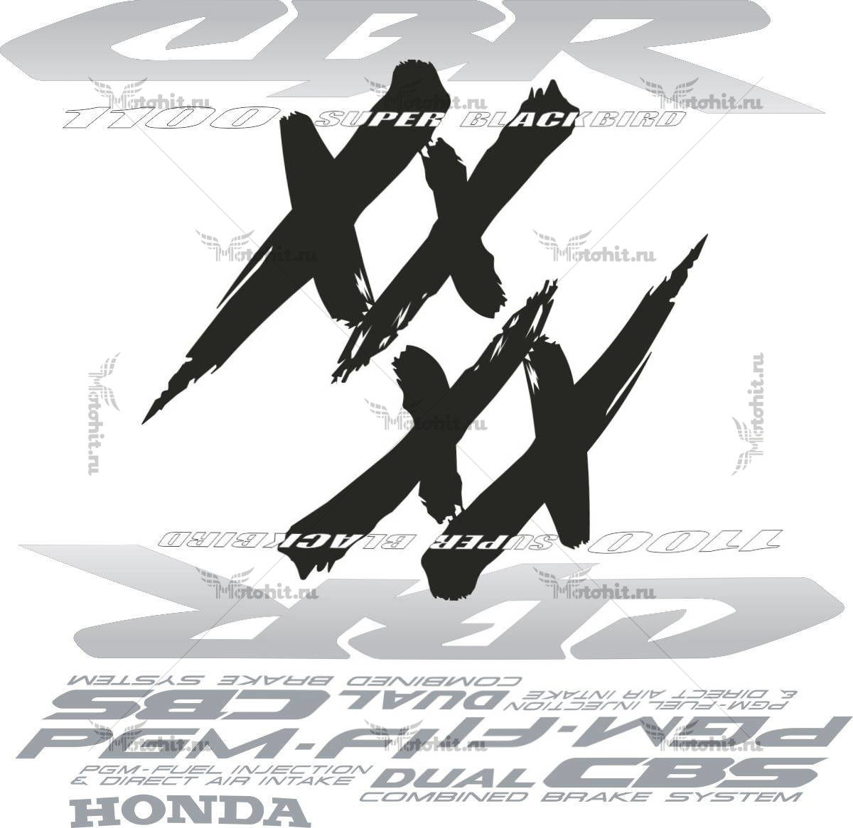 Комплект наклеек Honda CBR-1100-XX 2000
