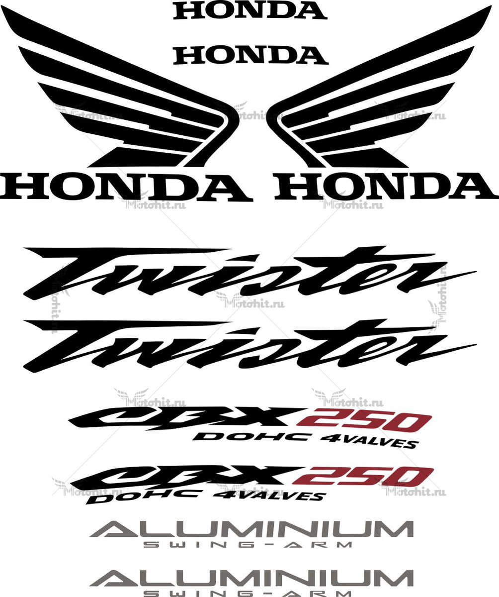 Комплект наклеек Honda CBX-250 2005 TWISTER