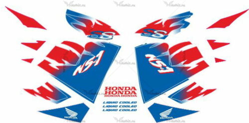 Комплект наклеек Honda NS-1 1996 BLUE-RED