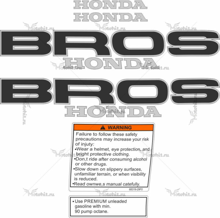 Комплект наклеек Honda NT-650 BROSS 1990-1993