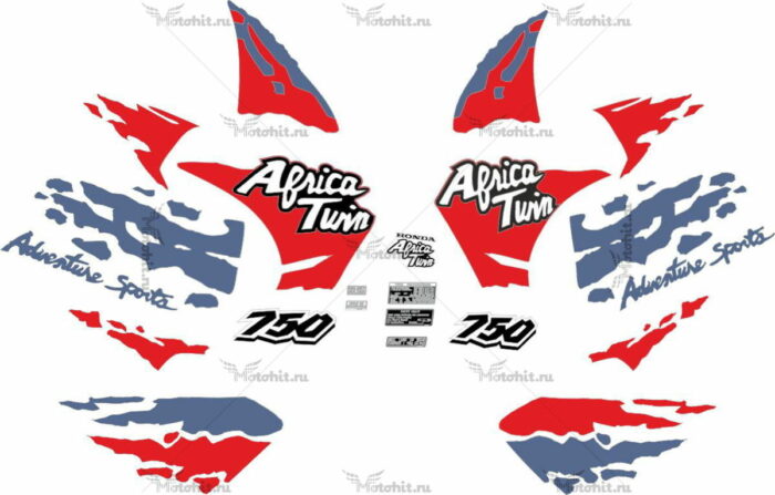 Комплект наклеек Honda RD-750 1994 AFRICA-TWIN RD-07