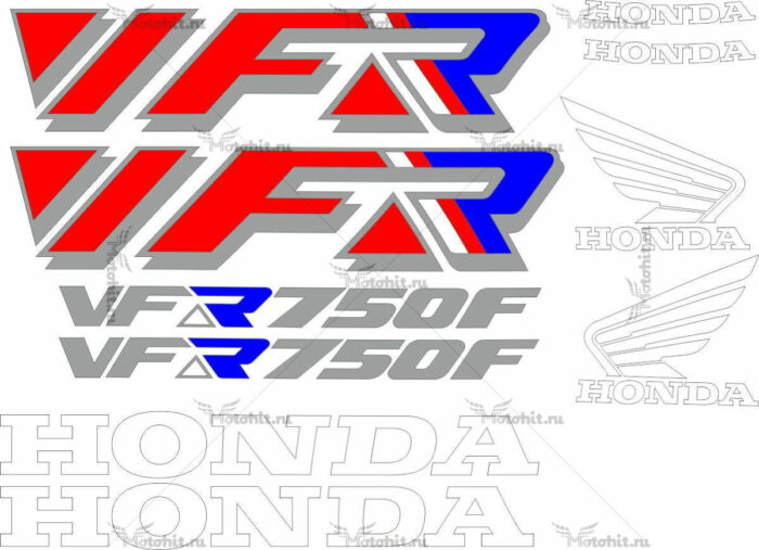 Комплект наклеек Honda VFR-750-F 1992