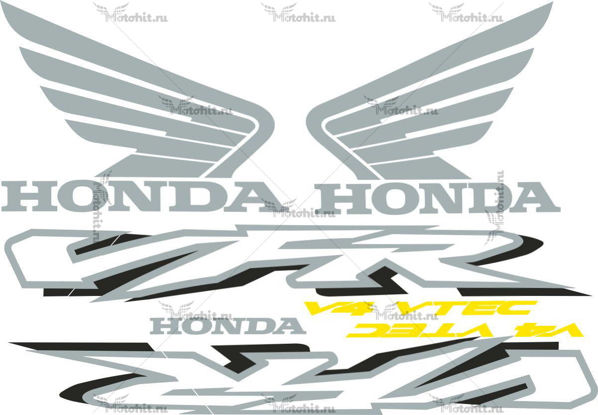 Комплект наклеек Honda VFR-800 2002 RED