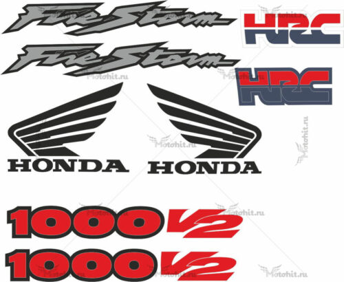 Комплект наклеек Honda HRC FIRESTORM
