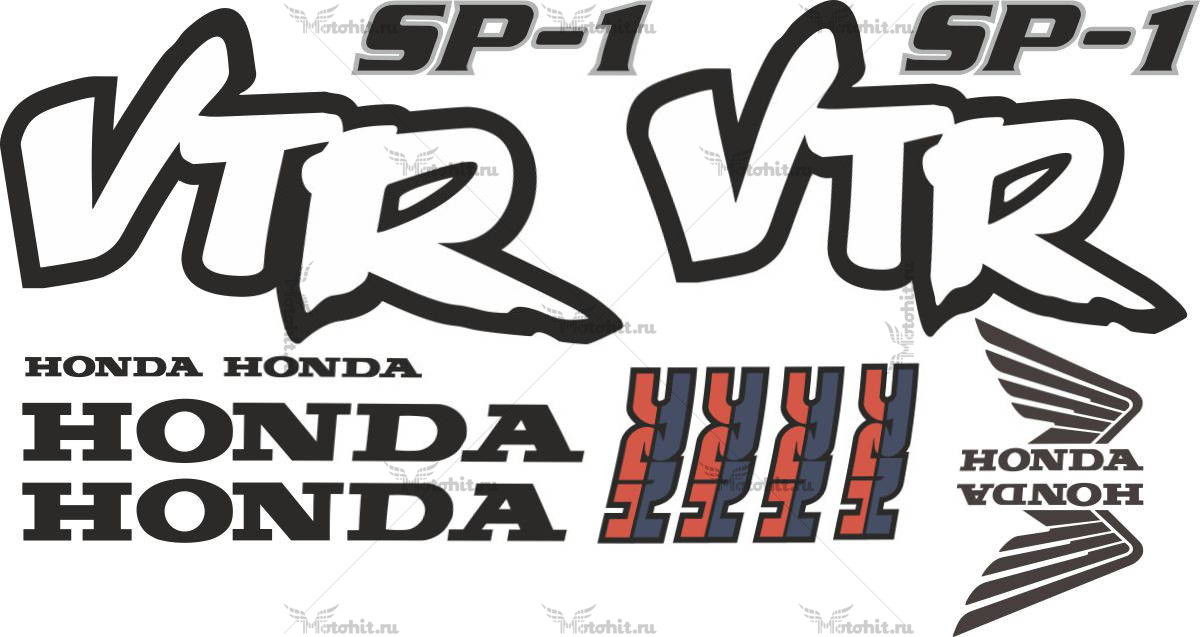 Комплект наклеек Honda VTR-1000-SP1-2