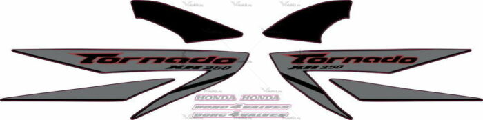 Комплект наклеек Honda XR-250 2007 SILVER