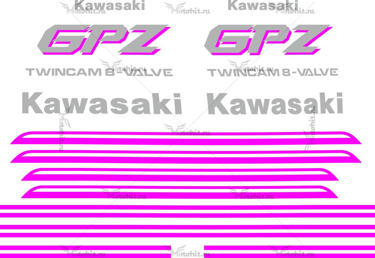 Комплект наклеек Kawasaki GPZ-500