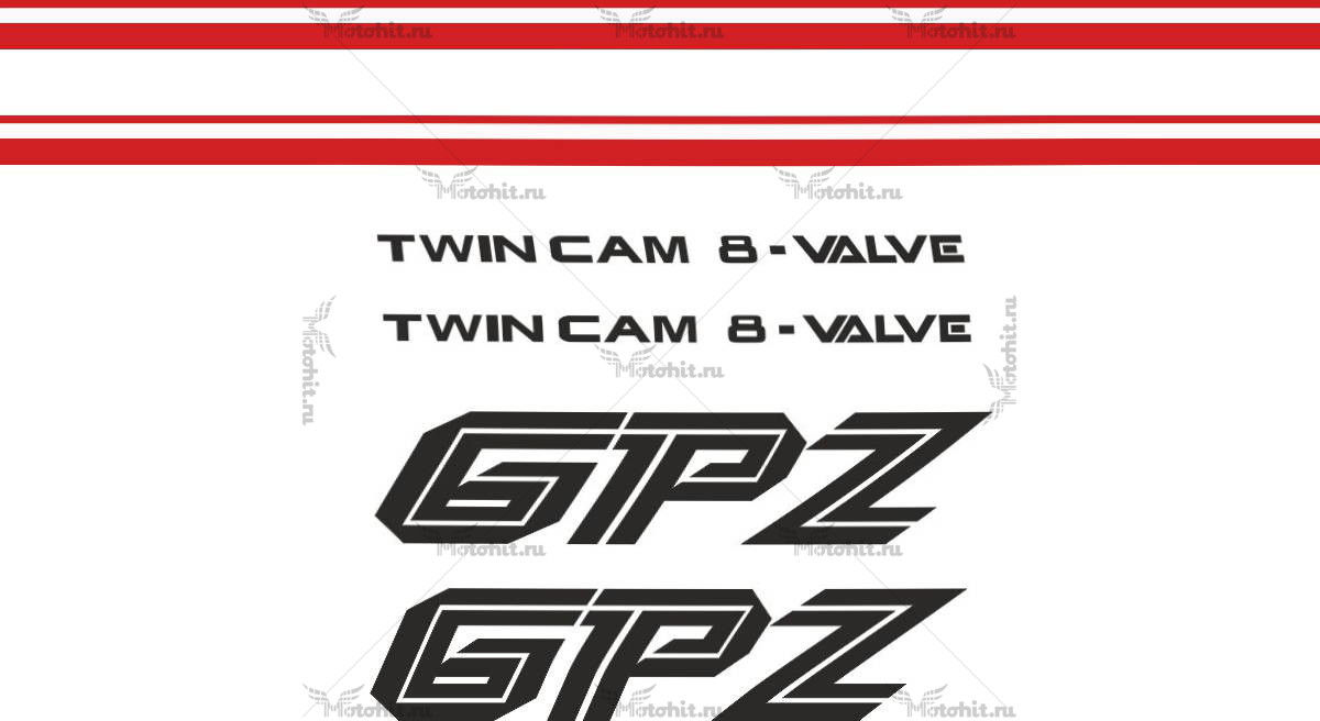 Комплект наклеек Kawasaki GPZ