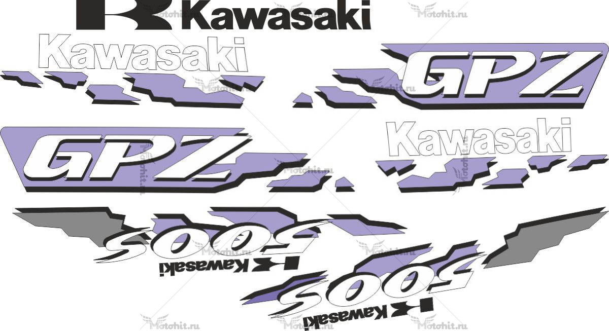 Комплект наклеек Kawasaki GPZ-500-S 1994 SET