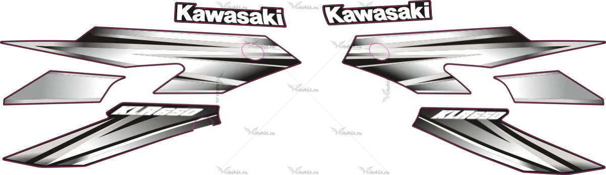 Комплект наклеек Kawasaki KLR-650