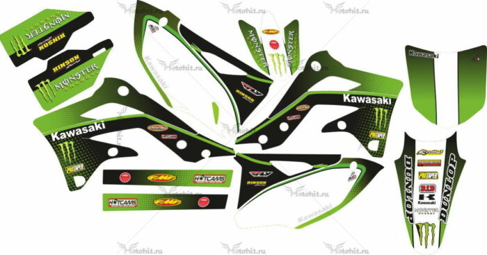 Комплект наклеек Kawasaki KXF-450 2012-2014