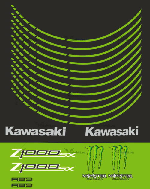 Комплект наклеек Kawasaki Z-1000-SX 2011+