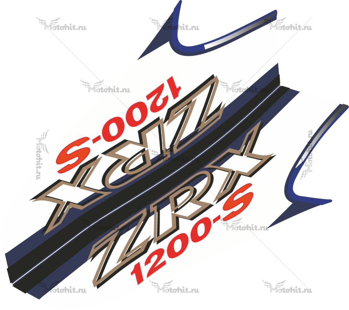 Комплект наклеек Kawasaki ZRX-1200 2002