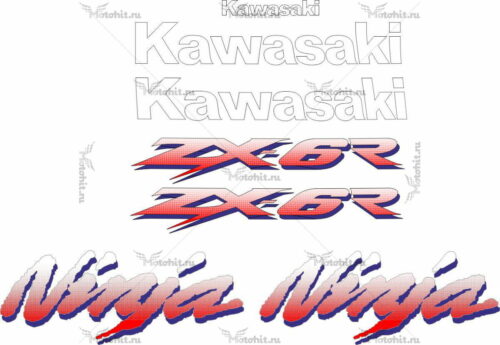 Комплект наклеек Kawasaki ZX-6R 1993-1995